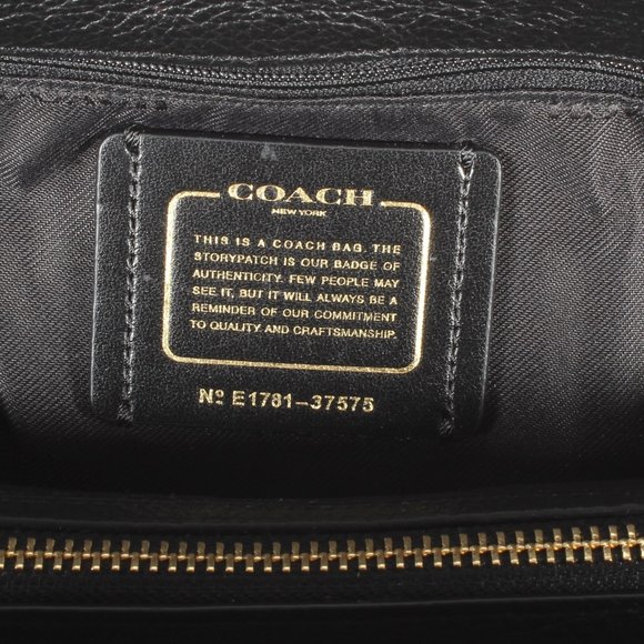 Coach Mercer Satchel Bag Purse Black Leather NEW - Picture 7 of 8